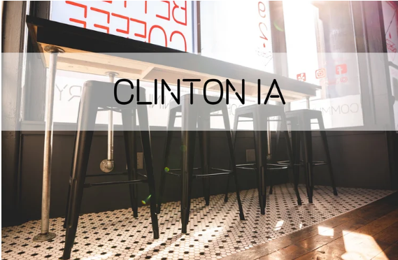 clinton iowa 392 Caffe coffee shop table with chairs