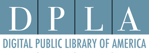 Digital Public Library of America logo in white, blue-ish grey and grey