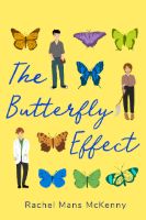The Butterfly Effect audiobook cover with butterflies, and three people with a yellow background