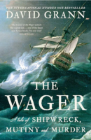 The Wager book cover with a ship on a stormy, turquoise ocean 