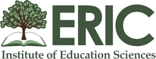 Institute of Education Sciences logo with a green tree sitting on top of an open book
